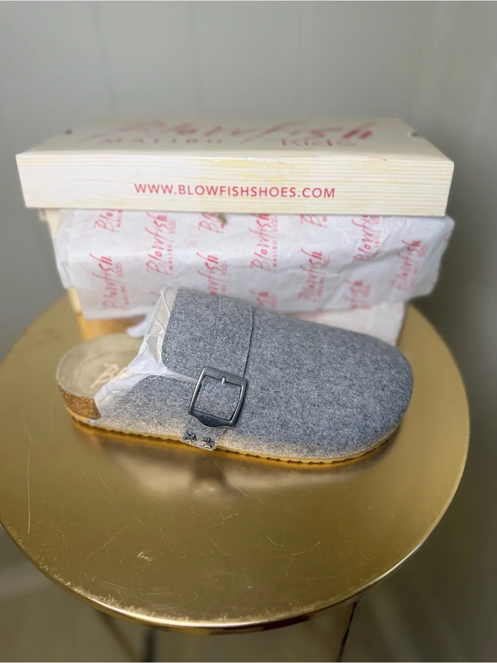 Blowfish Malibu Weekend-K Girls Gray Clogs Size 4 NWT